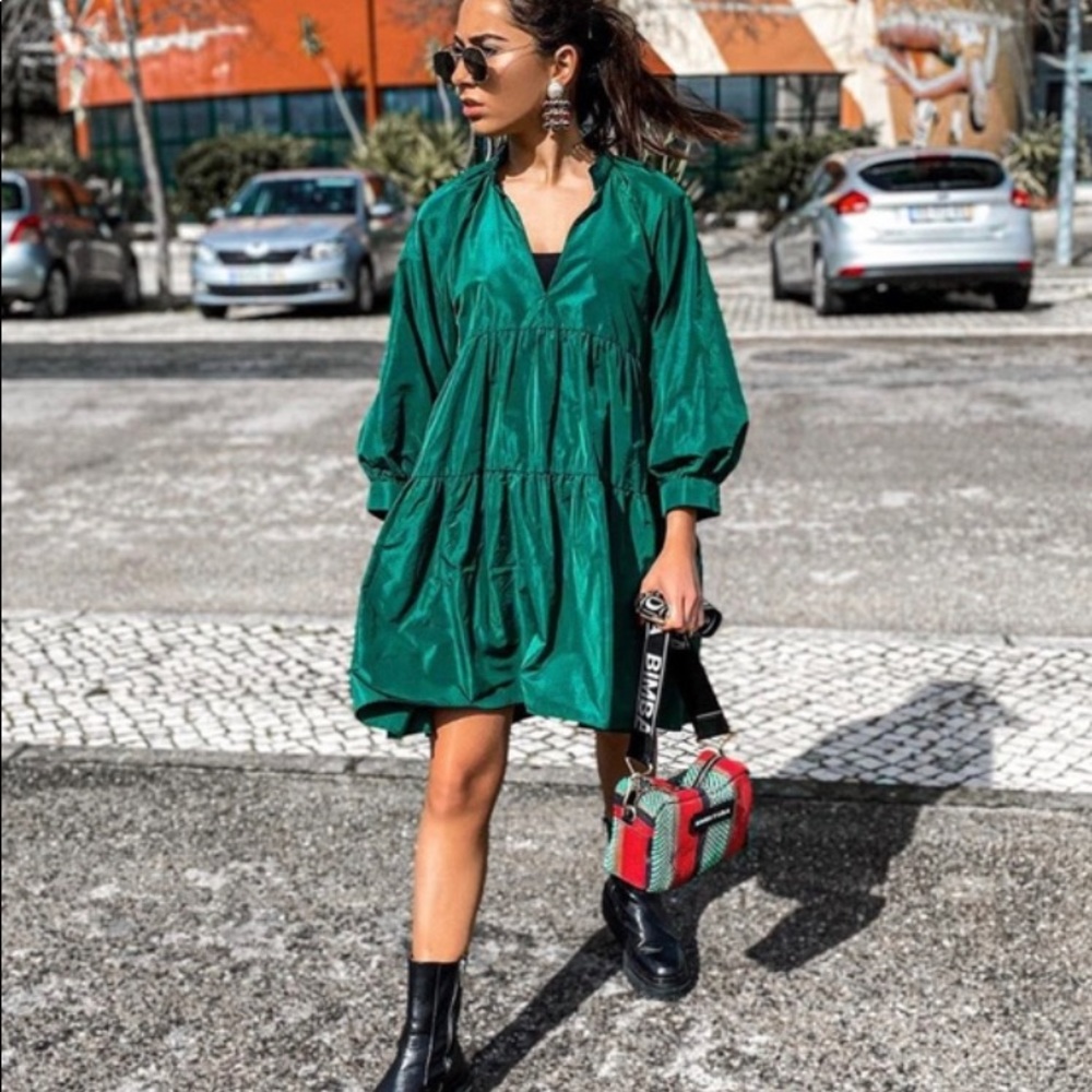 🔥Zara voluminous taffeta dress🔥